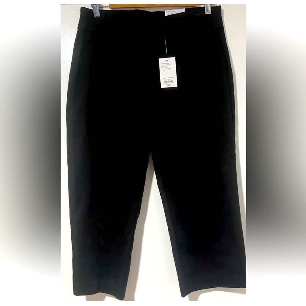 Croft & Barrow Career Casual The Effortless Stretch Black Capri Sz 8 R Vacation!